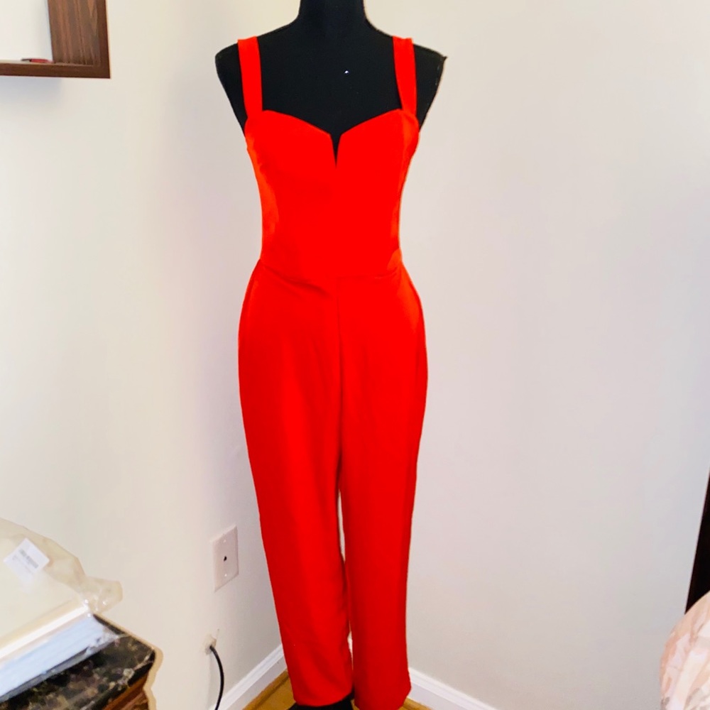H&M red sexy jumpsuit
